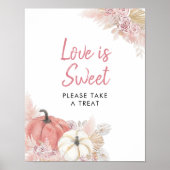 Pink Bohemisch Fallin in Liebe Pumpkin Liebe ist s Poster (Vorne)