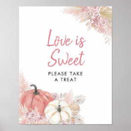 Pink Bohemisch Fallin in Liebe Pumpkin Liebe ist s Poster