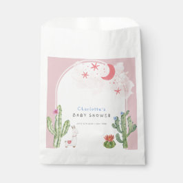 Pink Boho Arch Cactus Toys Girl Babydusche Geschenktütchen