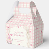 Pink Boho Arch Gingham Sweetheart Babydusche Geschenkschachtel (Vorderseite)