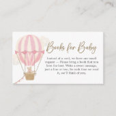 Pink Boho Bear Baby Shower Books for Baby Begleitkarte (Vorderseite)