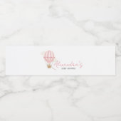 Pink Boho Bear Baby Shower Wasserflaschenetikett (Einzelnes Label)