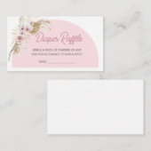 Pink Boho Bearly Wait Baby Dusche Windeln Windeln Begleitkarte (Vorne/Hinten)