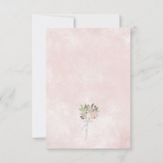 Pink Boho Blumenstrauath Seide meine Freundin (Rückseite)