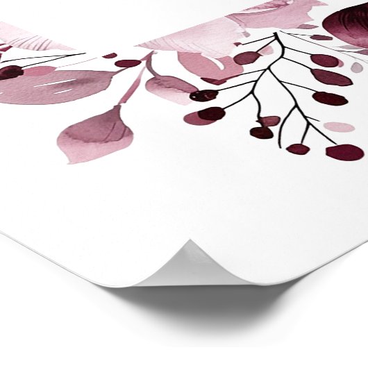 Pink Boho Botanische Heilige Kommune Begrüßungszei Poster (Ecke)