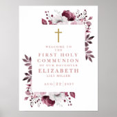 Pink Boho Botanische Heilige Kommune Begrüßungszei Poster (Vorne)