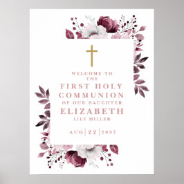 Pink Boho Botanische Heilige Kommune Begrüßungszei Poster