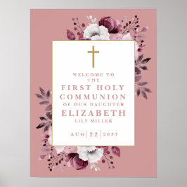 Pink Boho Botanische Heilige Kommune Begrüßungszei Poster