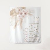 Pink Boho Brautparty Hintergrund Wandteppich (Vorderseite)