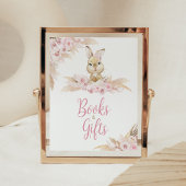 Pink Boho Bunny Baby Duschbücher und Geschenke Poster