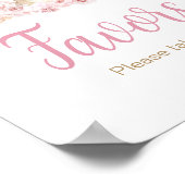 Pink Boho Bunny Baby Duwer Favoriten Poster (Ecke)