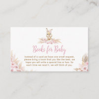Pink Boho Bunny Baby Showbücher für Baby