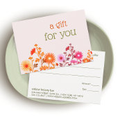 Pink Boho Country Blumengeschenk-Zertifikat Danke