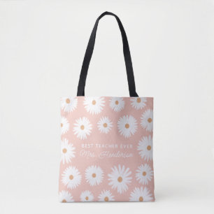 Pink Boho Daisy Bester Lehrer je Tasche