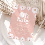 Pink Boho Daisy Floral Girl Babydusche Einladung<br><div class="desc">Mit dieser Baby Dusche-Einladung,  die auf einem sanften rosa Hintergrund gehalten ist,  laden Sie Freunde und Familie ein,  die Freude an der Ankunft Ihres Kleinen zu teilen.</div>