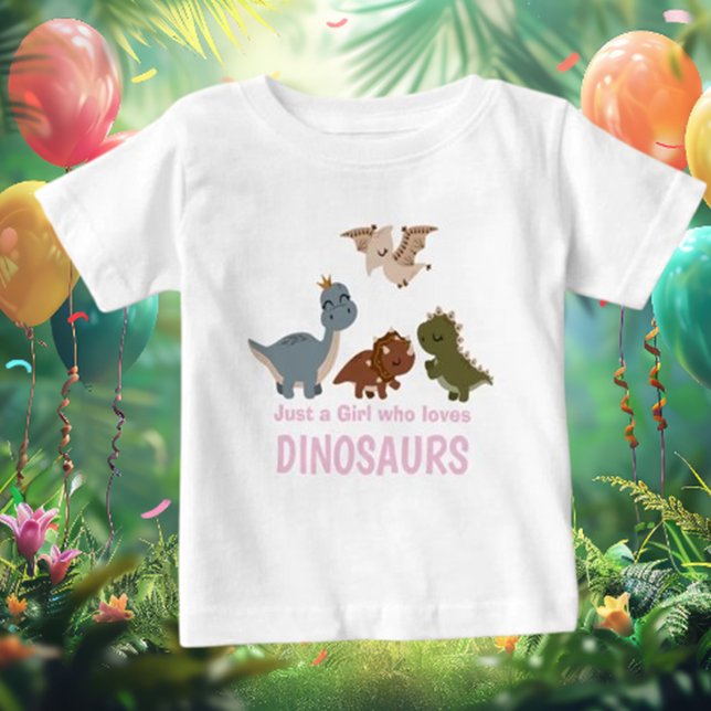 Pink Boho Dinosaur Baby T-shirt (Celebrate your little one's style with our Pink Boho Dinosaur Baby T-Shirt!)