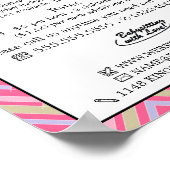 Pink Boho Elephant, Babysitter, Tagesbetreuung, Ki Poster (Ecke)