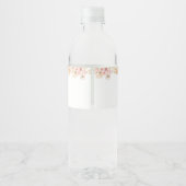 Pink Boho Elephant Girl Baby Dusche Wasser Flasche Wasserflaschenetikett (Rückseite)