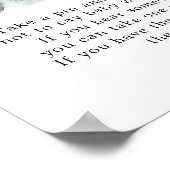 Pink Boho Elephant Girl Babydusche Sage nicht Baby Poster (Ecke)