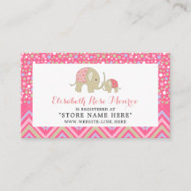 Pink Boho Elephant & Zickzack Geschenkregister