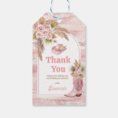 Pink Boho First Rodeo 1. Geburtstag Geschenkanhänger (Rückseite)