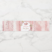 Pink Boho First Rodeo 1. Geburtstag Wasserflaschenetikett (Einzelnes Label)