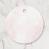 Pink Boho Floral Butterfly Babydusche Geschenkanhänger (Rückseite)