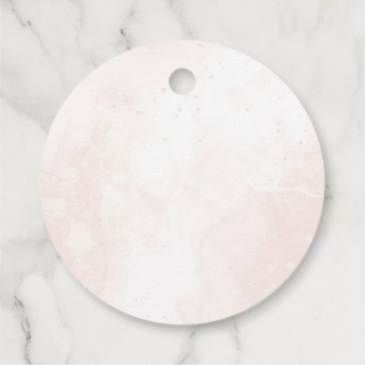 Pink Boho Floral Butterfly Babydusche Geschenkanhänger (Rückseite)