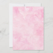 Pink Boho Floral Butterfly Kisses Girl Baby Dusche Einladung (Rückseite)