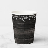 Pink Boho Floral Deer Antlers Rustikaler Glanz Pappbecher (Rechts)