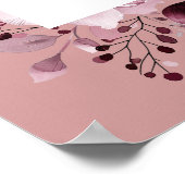 Pink Boho Floral Erste Heilige Kommune Begrüßungsz Poster (Ecke)