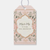 Pink Boho Floral Geschenkanhänger (Vorderseite)