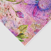 PINK BOHO FLORAL GRUNGE DECOUPAGE SEIDENPAPIER (Ausschnitt)