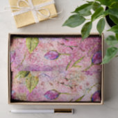 PINK BOHO FLORAL GRUNGE DECOUPAGE SEIDENPAPIER (Geschenk)