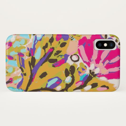 Pink Boho Floral I Case-Mate iPhone Hülle (Rückseite (Horizontal))