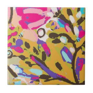 Pink Boho Floral I Fliese