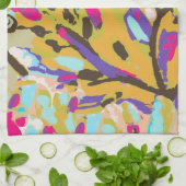 Pink Boho Floral I Geschirrtuch (Gefaltet)