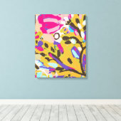 Pink Boho Floral I Leinwanddruck (Insitu (Holzboden))