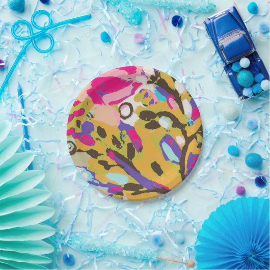 Pink Boho Floral I Pappteller (Party)