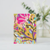 Pink Boho Floral I Postkarte (Stehend Vorderseite)