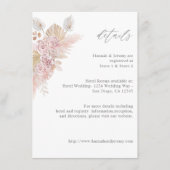 Pink Boho Floral SM Umschließungskarte Begleitkarte (Vorderseite)