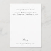 Pink Boho Floral SM Umschließungskarte Begleitkarte (Rückseite)