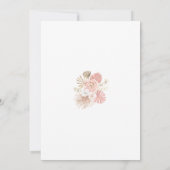 Pink Boho Floral Wreath Quinceañera Einladung (Rückseite)