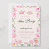 Pink Boho Garden Flora Party Brautparty Einladung (Vorderseite)