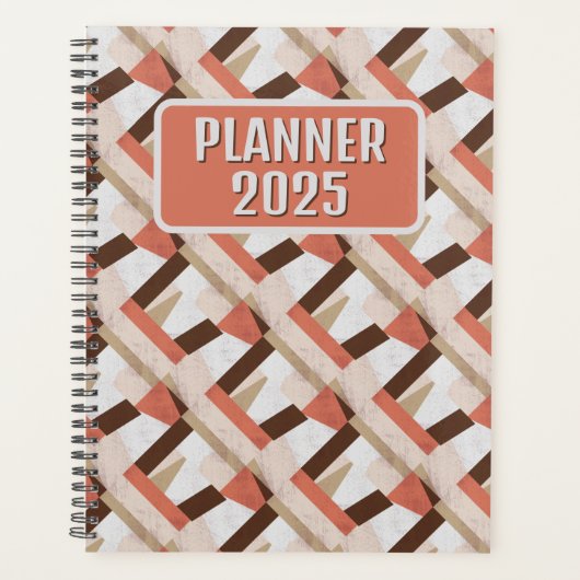 Pink Boho Geometric Abstrac Customizable Planer (Vorderseite)
