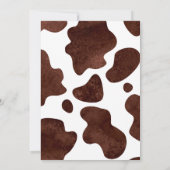 Pink Boho Highland Cow Birthday Einladung (Rückseite)