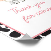 Pink Boho Highland Cow Danke, dass du gekommen bis Poster (Ecke)