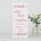 Pink Boho Hochzeit individuell anpassbar Einladung (Stehend Vorderseite)