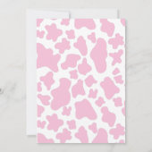 Pink Boho Holy Cow Girl Babydusche Einladung (Rückseite)