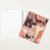 Pink Boho Katzen und Blume Personalisiert Planer (Anzeige)